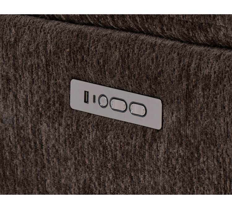 Gatlin Dual/Power Reclining, Fabric - Brown