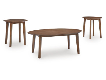 Gordonay Table (Set of 3) - Brown