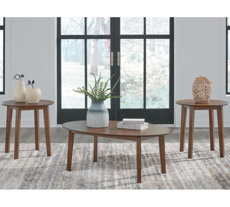 Gordonay Table (Set of 3) - Brown