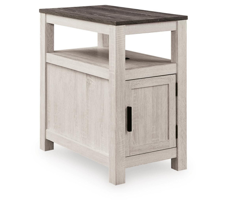 Fendenmore Chairside End Table - Brown Gray/Antique White