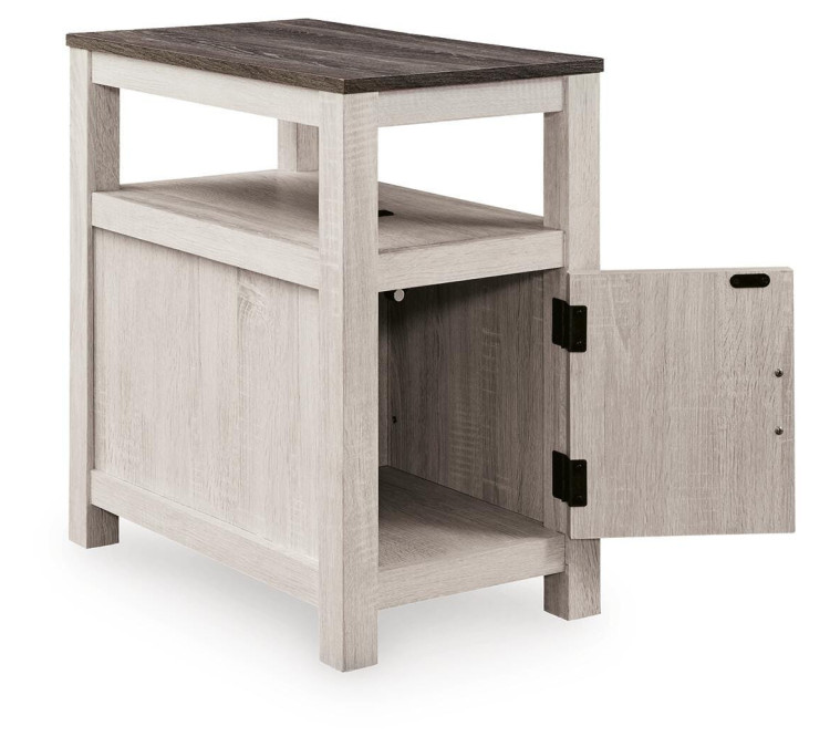 Fendenmore Chairside End Table - Brown Gray/Antique White