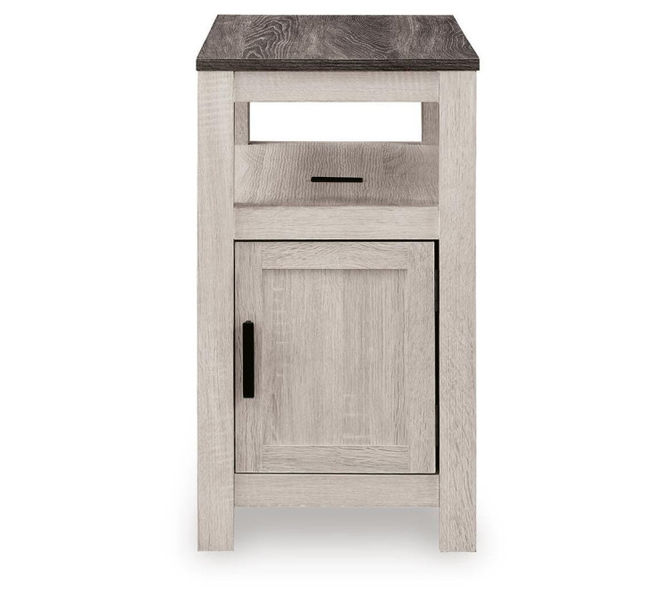 Fendenmore Chairside End Table - Brown Gray/Antique White