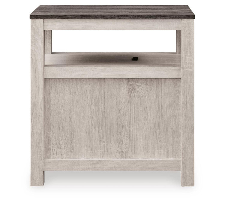 Fendenmore Chairside End Table - Brown Gray/Antique White