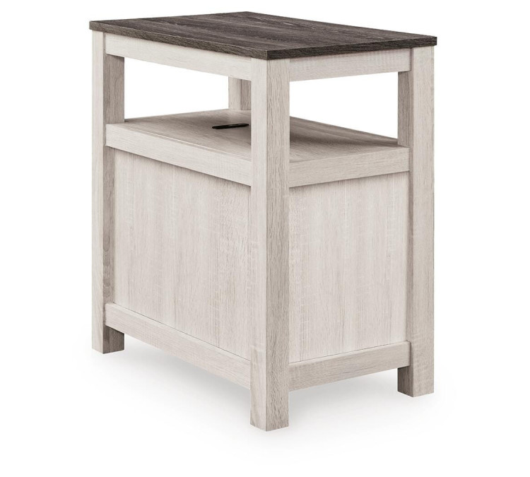 Fendenmore Chairside End Table - Brown Gray/Antique White