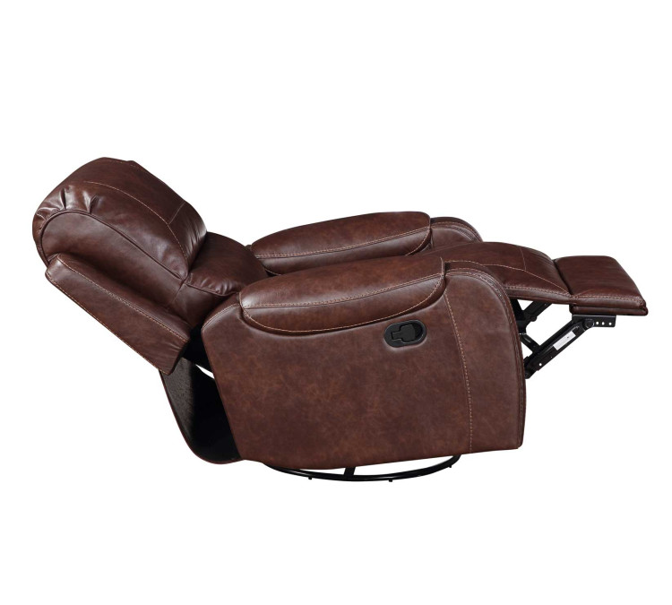 Keily Recliner, Manual Swivel, Glider - Brown