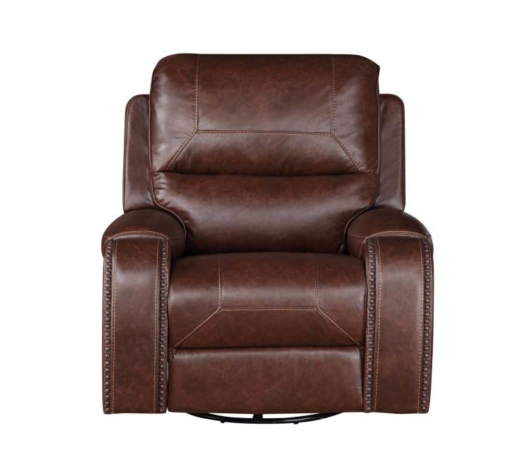 Keily Recliner, Manual Swivel, Glider - Brown
