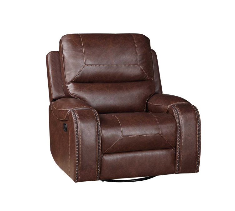 Keily Recliner, Manual Swivel, Glider - Brown