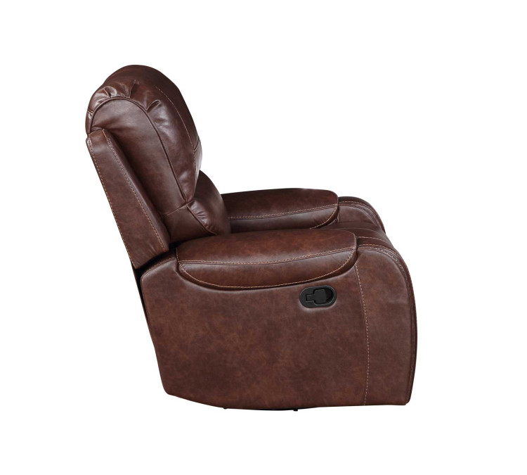 Keily Recliner, Manual Swivel, Glider - Brown