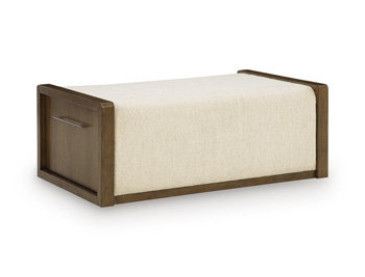 Marxmore Upholstered Ottoman with Storage - Brown