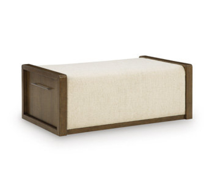 Marxmore Upholstered Ottoman with Storage - Brown
