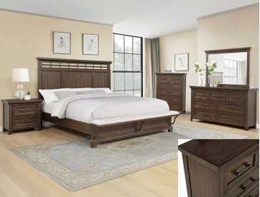 BECKETT BEDROOM GROUP - QUEEN / Brown