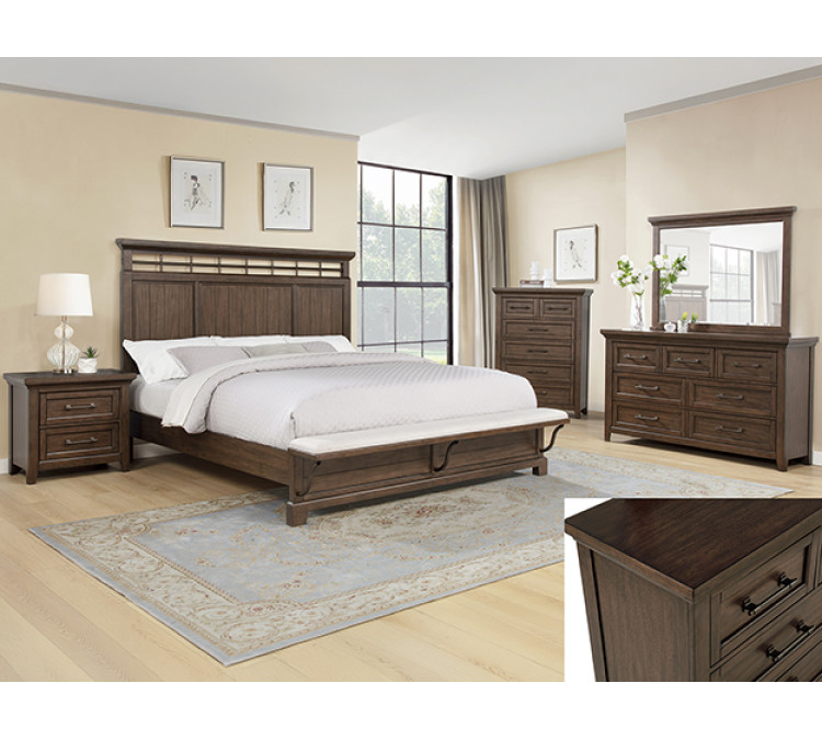 BECKETT BEDROOM GROUP - QUEEN / Brown