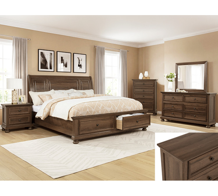 CLARIBELLE BEDROOM GROUP - QUEEN / Brown