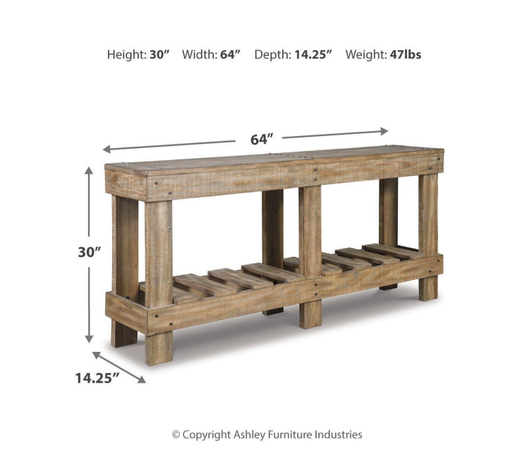 Susandeer Sofa/Console Table - Brown