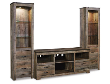 Trinell 3-Piece Entertainment Center - Brown