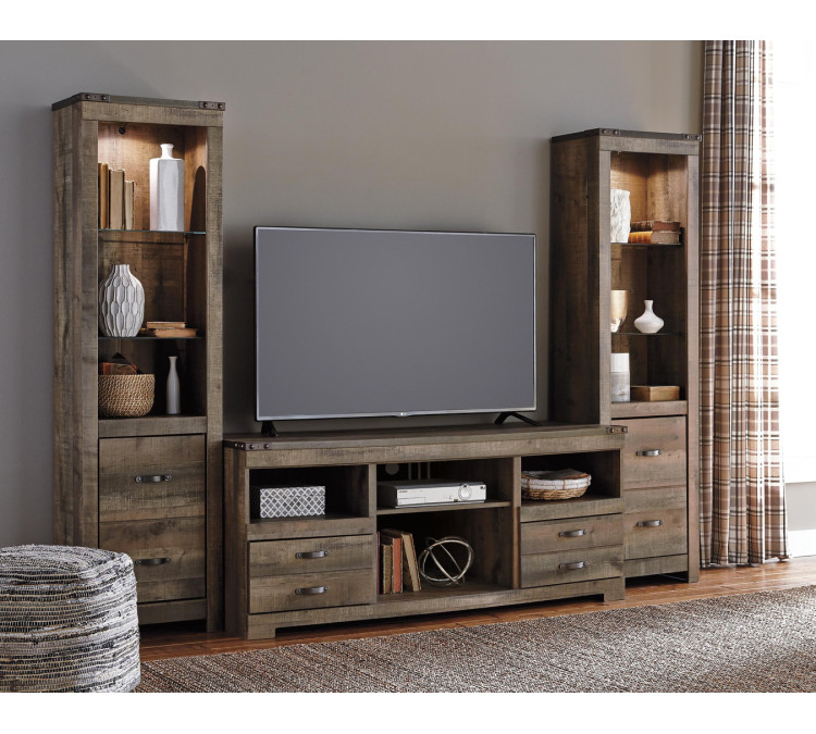 Trinell 3-Piece Entertainment Center - Brown