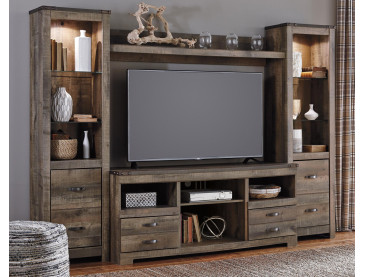 Trinell 4-Piece Entertainment Center - Brown