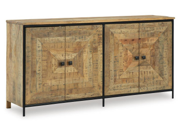 Camney Accent Cabinet - Brown/Black