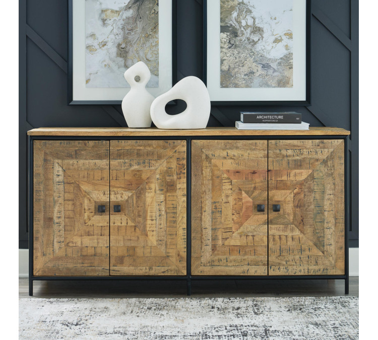 Camney Accent Cabinet - Brown/Black