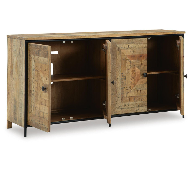 Camney Accent Cabinet - Brown/Black