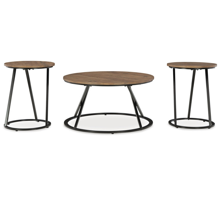 Cassbryn Table (Set of 3) - Brown/Black