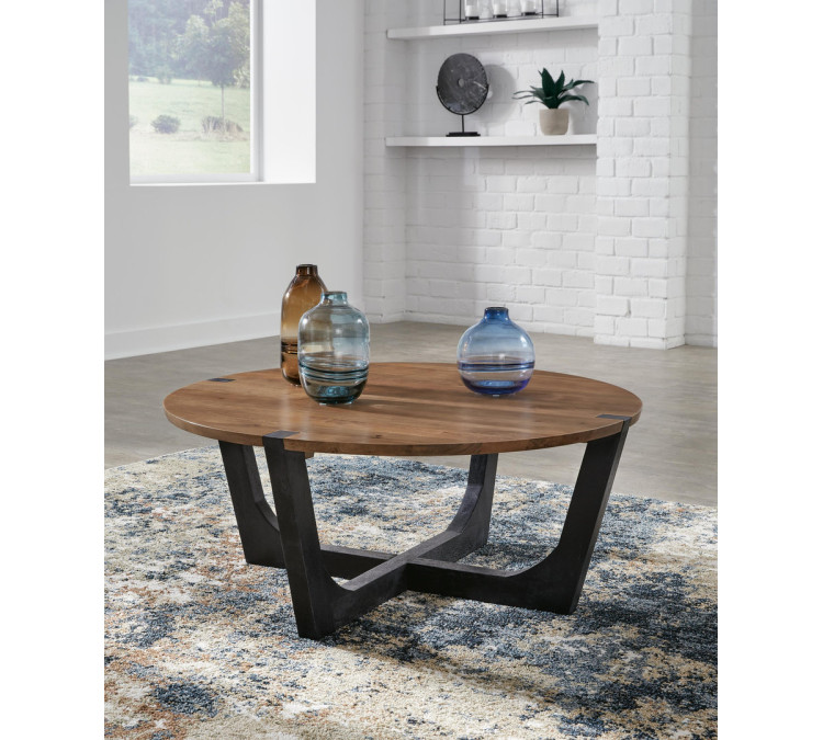 Hanneforth Coffee Table - Brown/Black