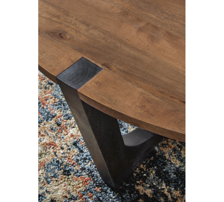 Hanneforth Coffee Table - Brown/Black