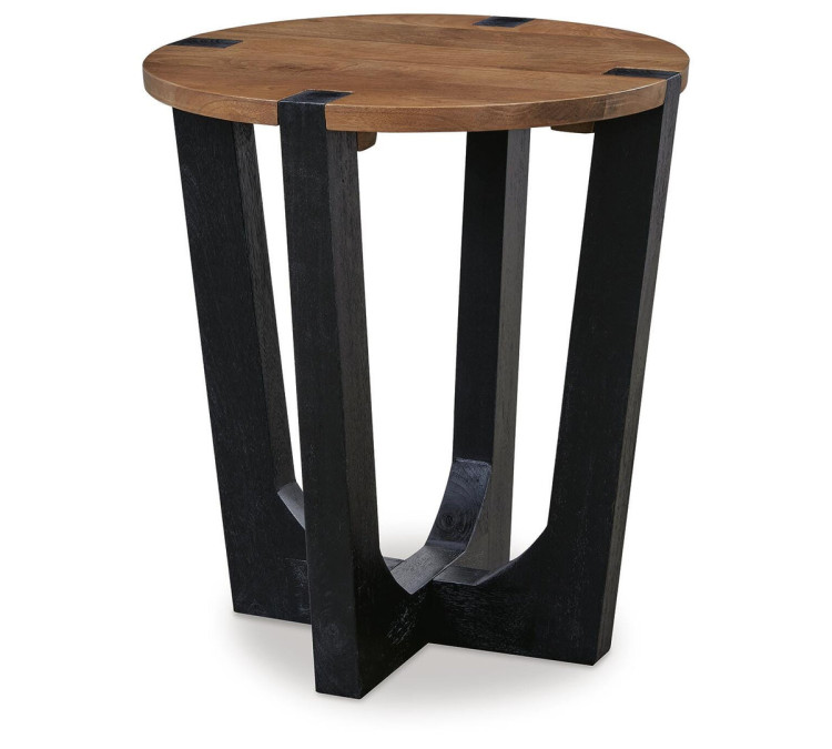 Hanneforth End Table - Brown/Black