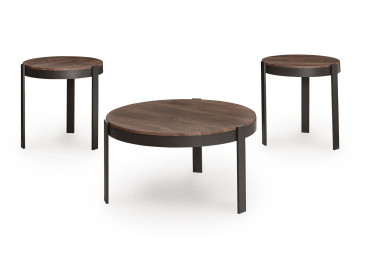 Horizon Hills Table (Set of 3) - Brown/Black