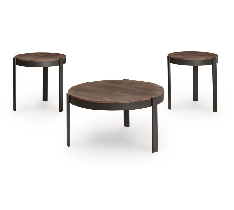 Horizon Hills Table (Set of 3) - Brown/Black