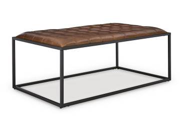 Junsor Coffee Table Ottoman - Brown/Black