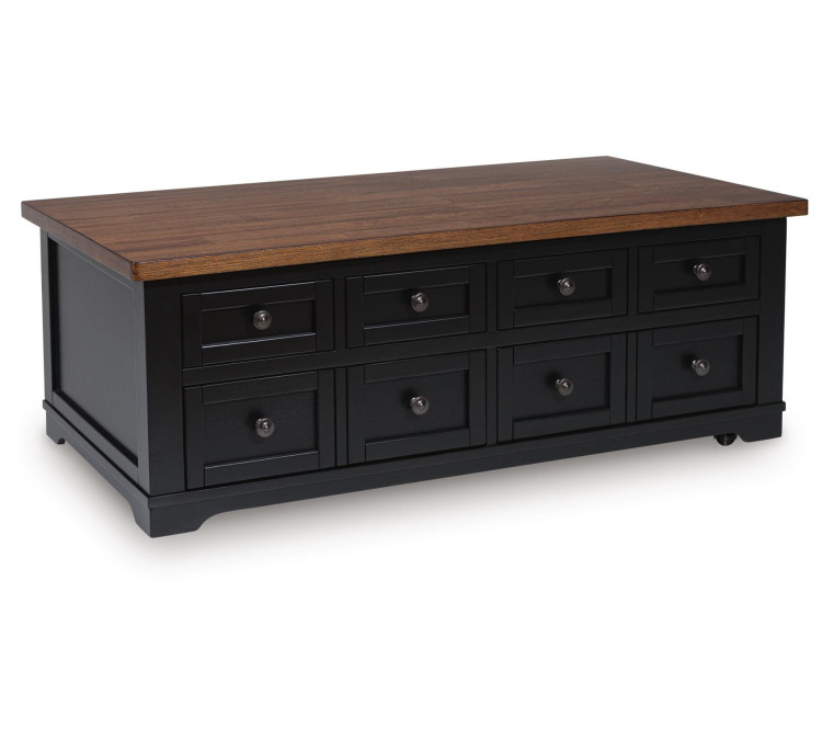 Wildenauer Lift-Top Coffee Table - Brown/Black