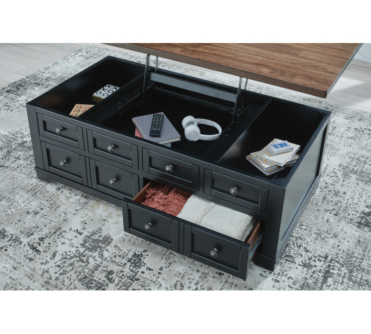 Wildenauer Lift-Top Coffee Table - Brown/Black