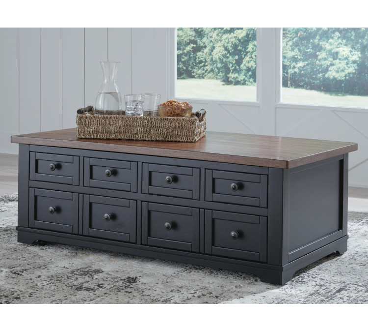 Wildenauer Lift-Top Coffee Table - Brown/Black