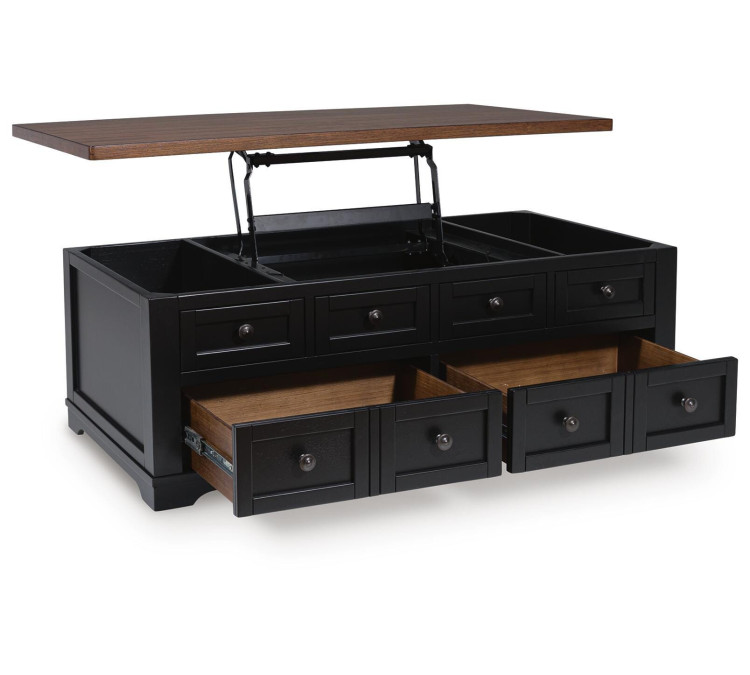 Wildenauer Lift-Top Coffee Table - Brown/Black