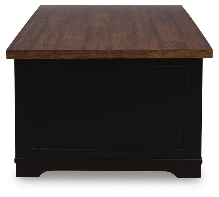 Wildenauer Lift-Top Coffee Table - Brown/Black