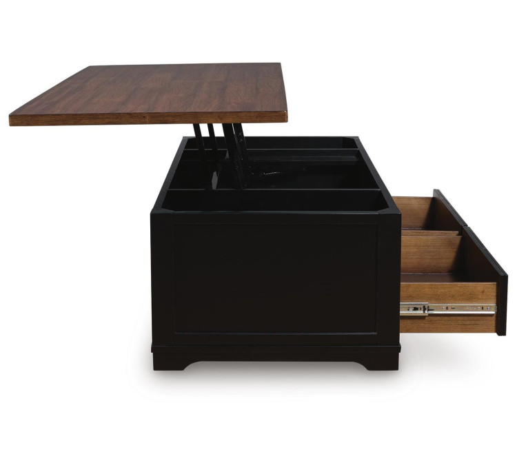 Wildenauer Lift-Top Coffee Table - Brown/Black