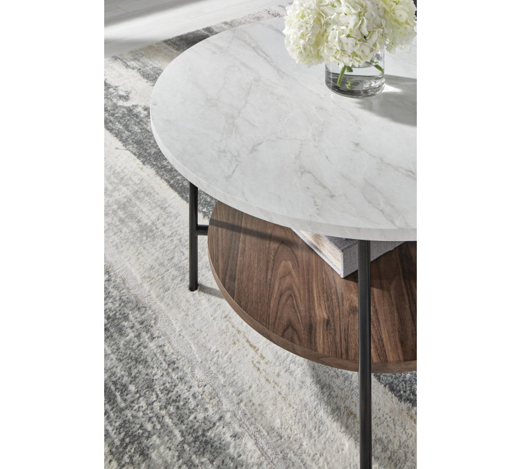 Wrenwich Table (Set of 3) - Brown/Black/White