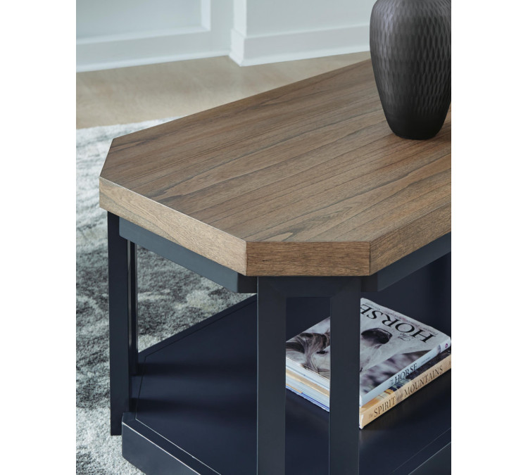 Landocken Table (Set of 3) - Brown/Blue