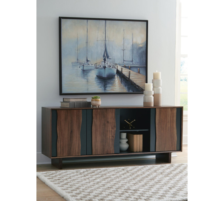 Welby Accent Cabinet - Brown/Charcoal