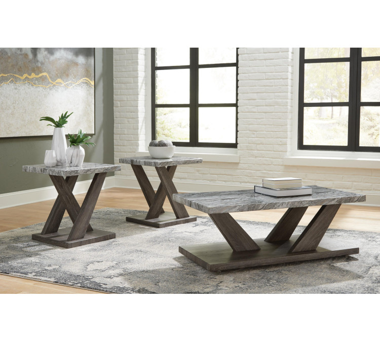 Bensonale Table (Set of 3) - Brown/Gray