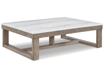 Loyaska Coffee Table - Brown/Ivory