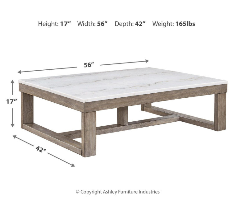 Loyaska Coffee Table - Brown/Ivory