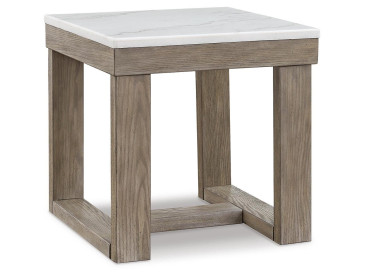 Loyaska End Table - Brown/Ivory