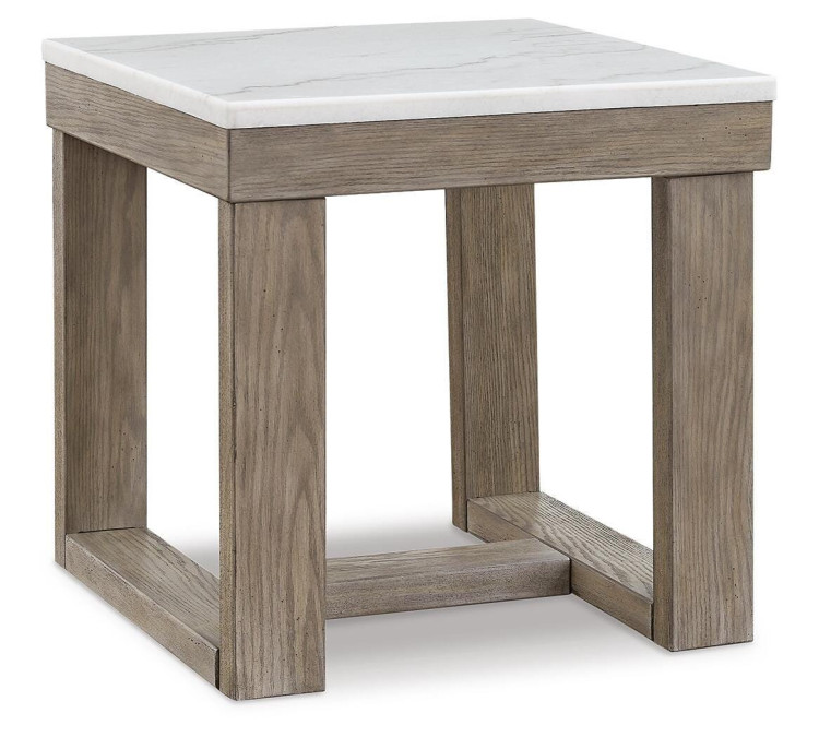 Loyaska End Table - Brown/Ivory