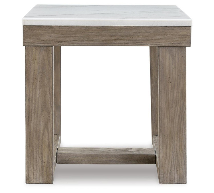 Loyaska End Table - Brown/Ivory