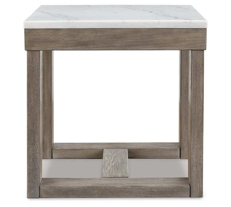 Loyaska End Table - Brown/Ivory