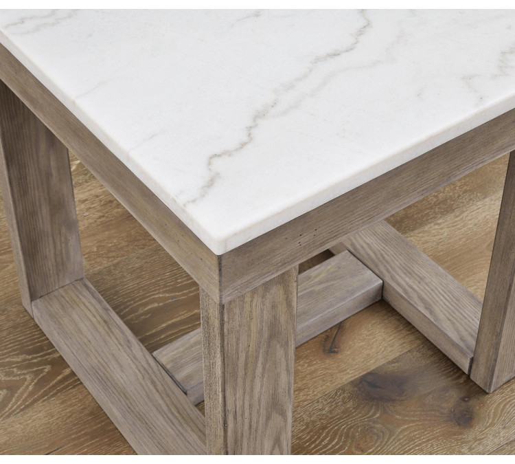 Loyaska End Table - Brown/Ivory
