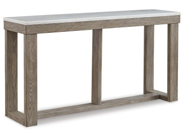 Loyaska Sofa Table - Brown/Ivory
