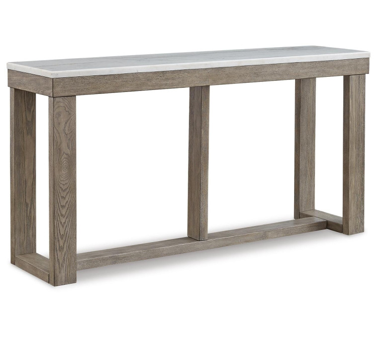 Loyaska Sofa Table - Brown/Ivory